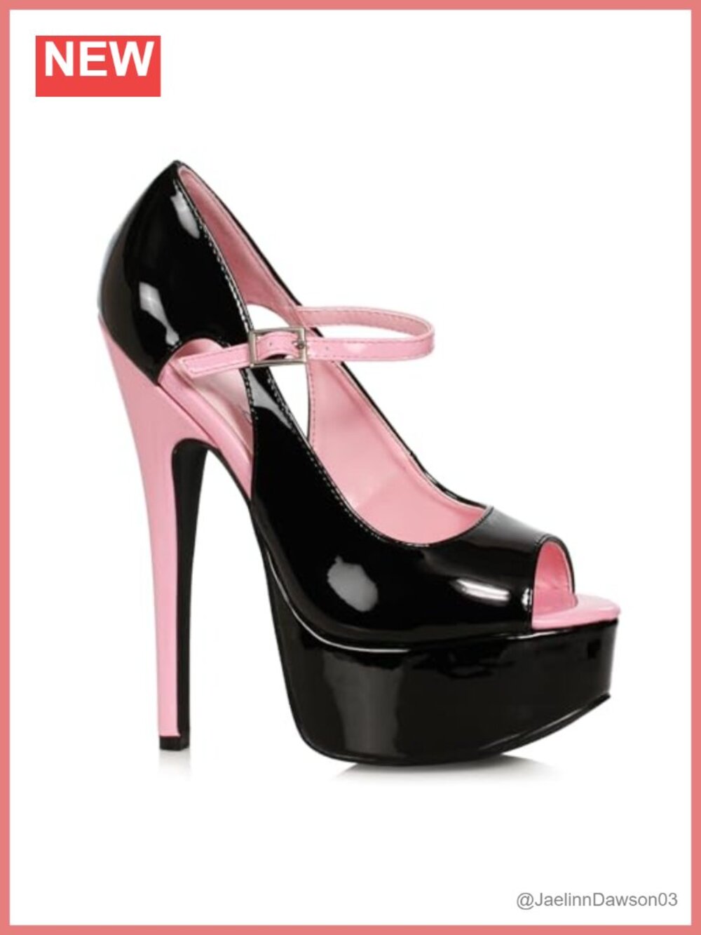 6.5" Stiletto Heel Open Toe Maryjane Pump with Ankle Strap